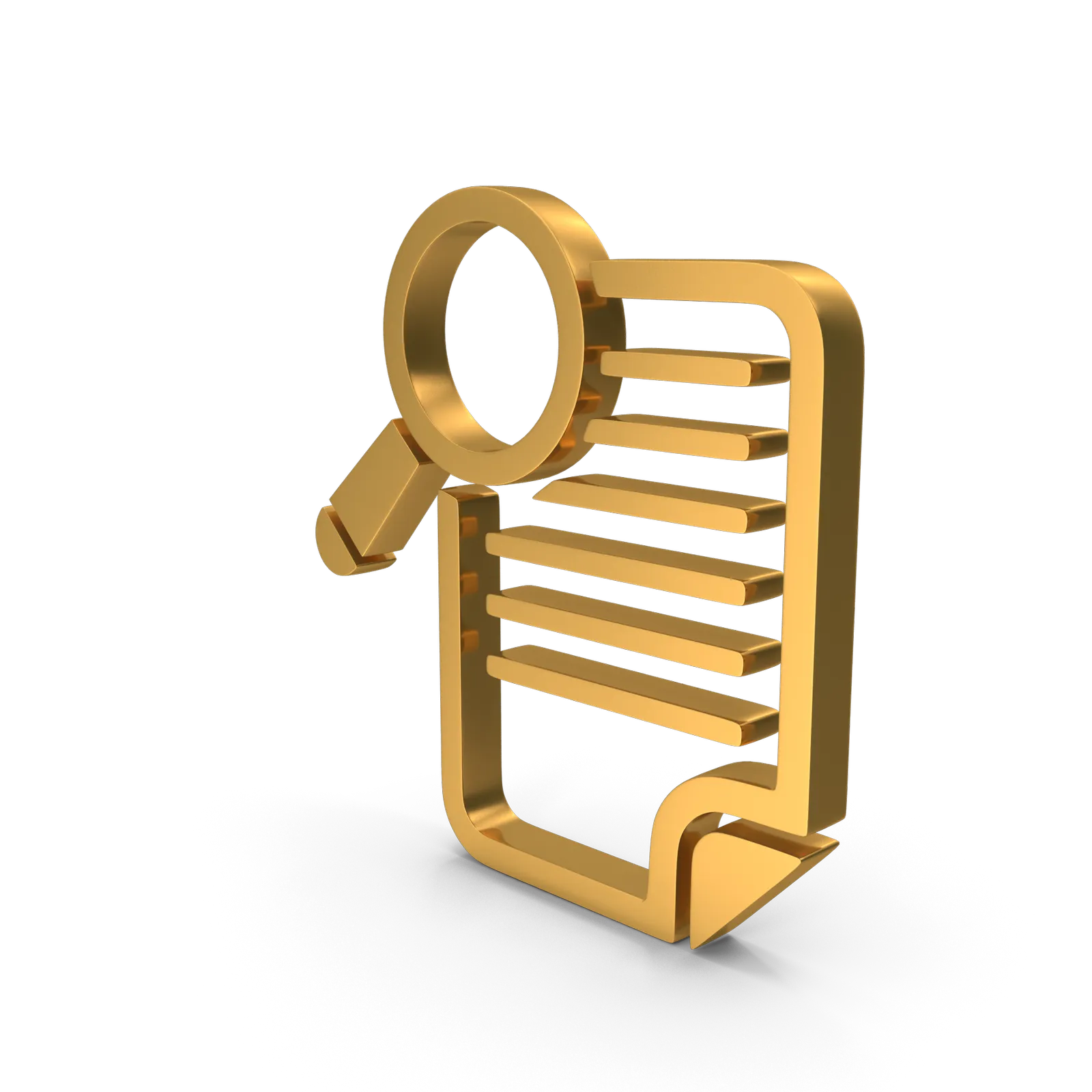 Gold document with a magnifying glass, representing a careful review of what your background check contains.