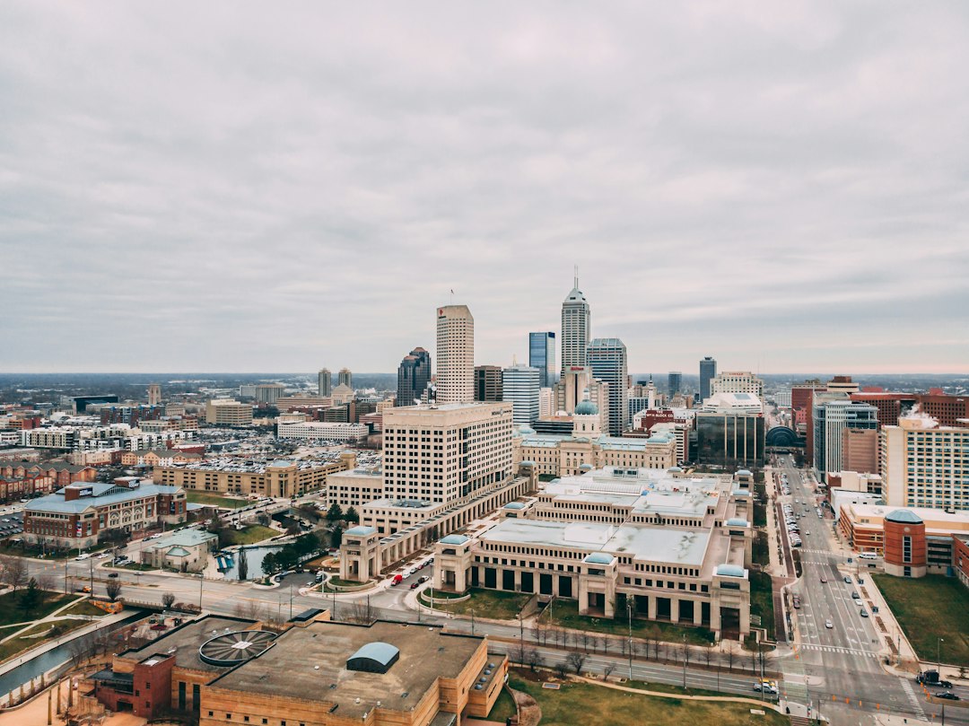 Downtown Indianapolis skyline in Indiana