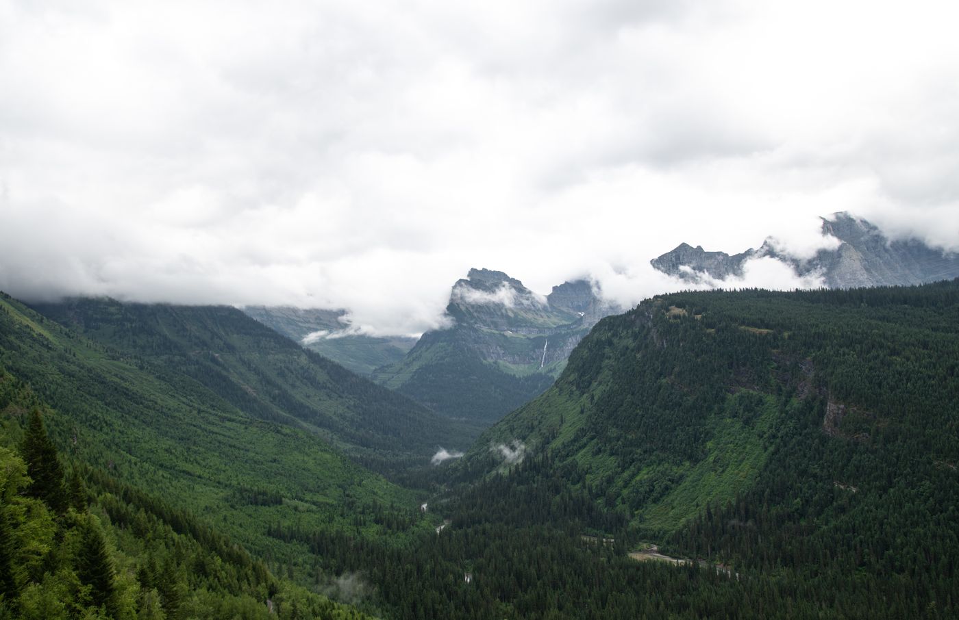 Mountain valley in Glacier National Park, Montana