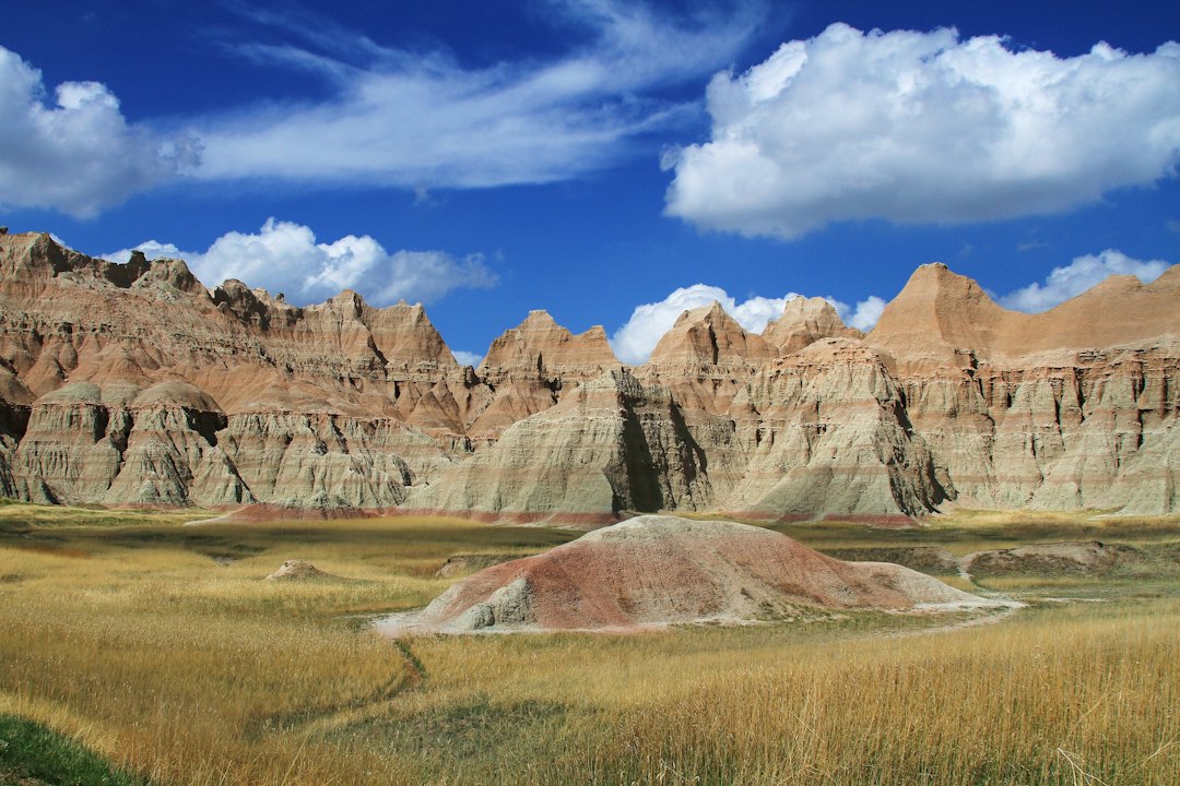 Badlands landscape in South Dakota