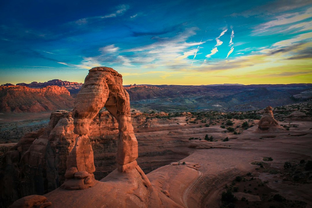 Red rock arches landscape in Utah